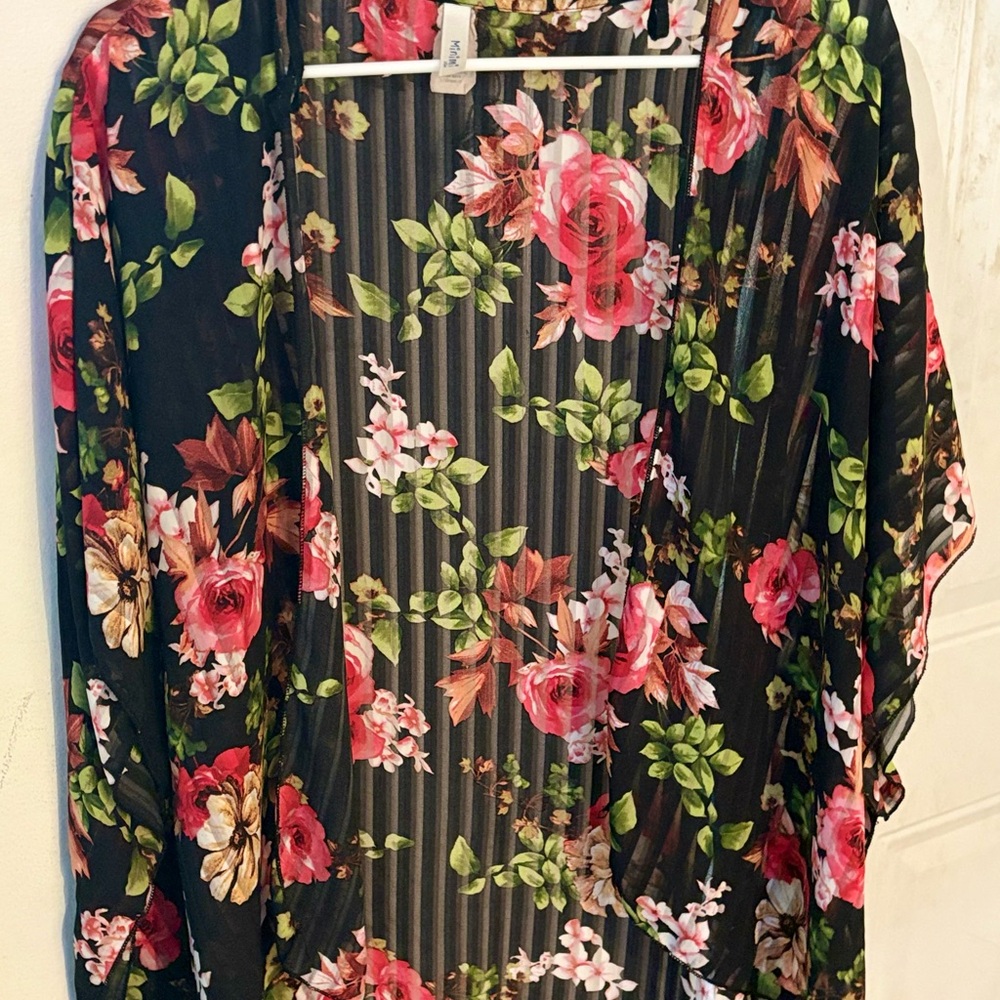 Floral Sheer Kimono Cardigan